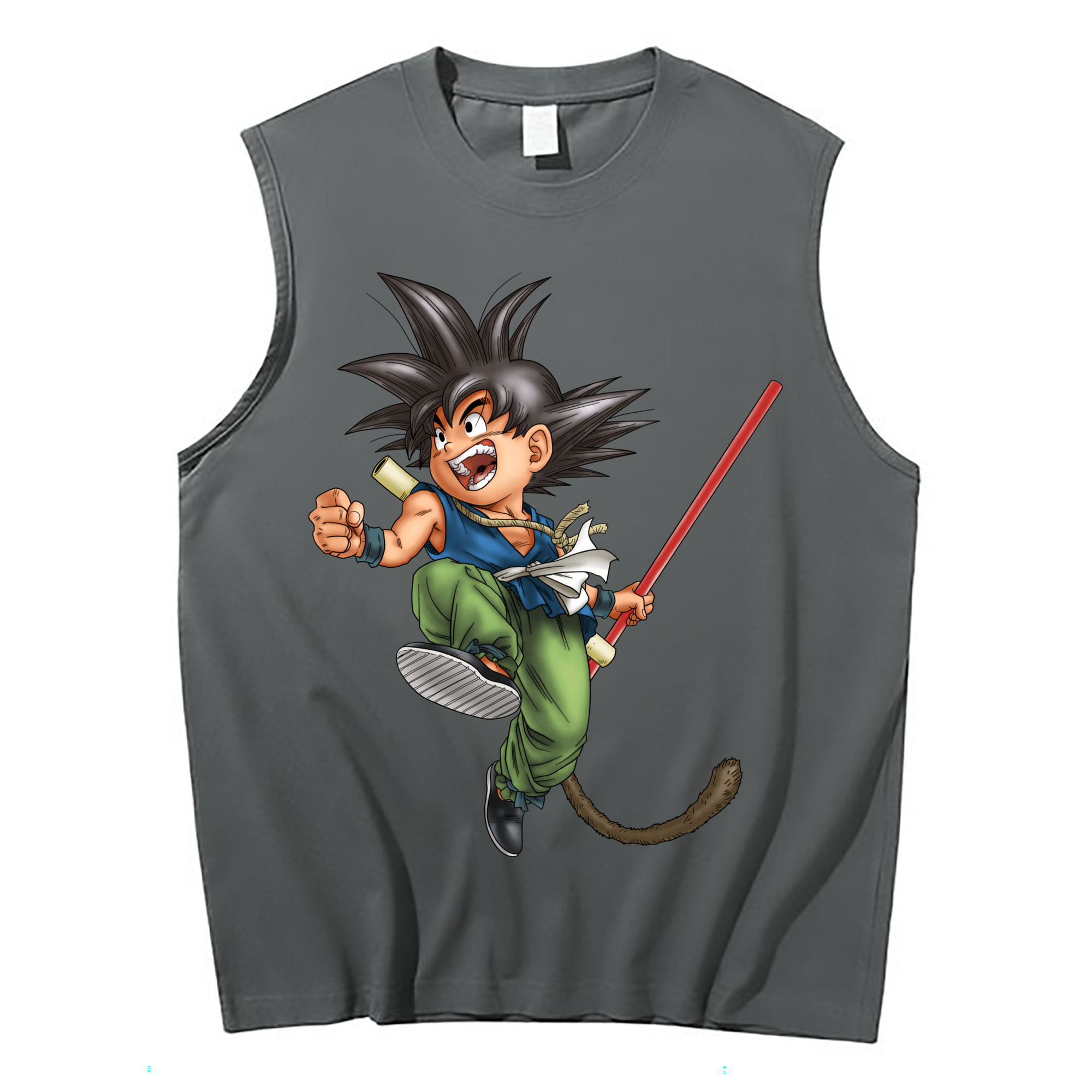 （画像用） ドラゴンボール 孫悟空（そん ごくう）Son Goku カカロット DRAGON BALL Kakarotto コットン100％タンクトップ（フロントプリント）